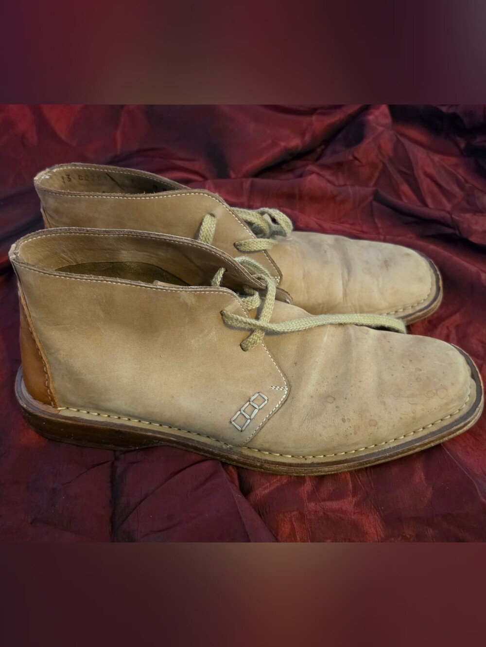Cole Haan Men's Beige Suede Chukka Boots - Casual Lace-Up